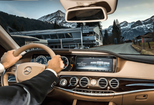 Oferta PremiumDrivers.pl wnęrze Mercedes S klasa long W222 za kierownicą 2